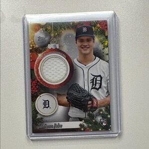 2025 Jackson Jobe rookie patch Topps Holiday Baseball Card